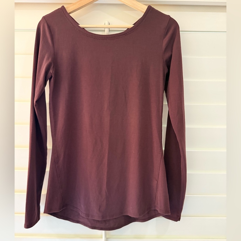 Athleta Long Sleeve Top - Burgundy